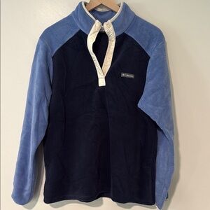 Columbia Navy and Light Blue Fleece Pullover